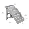 Amazon Basics Folding Pet Steps/Stairs, Gray, 60.7 x 40.9 x 50.2 cm