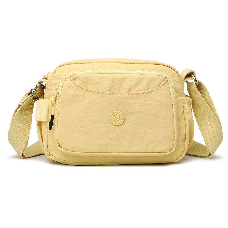 Women s Versatile Lightweight Water-Repellent Nylon Crossbody Bag жёлтый