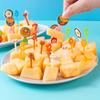 Cartoon Obst Gabel Set Twisted Party Buffet Dessert Essen Cocktail Sandwich Stick