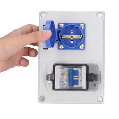 Power Socket Wall Mount Electrical Outlet Box German Standard 200‑250V with 230V 40A 1P+N RCD