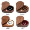 Portable Wooden Jewelry Box Walnut Wood Earring Storage Box Creative Engagement Ring Box  Birthday