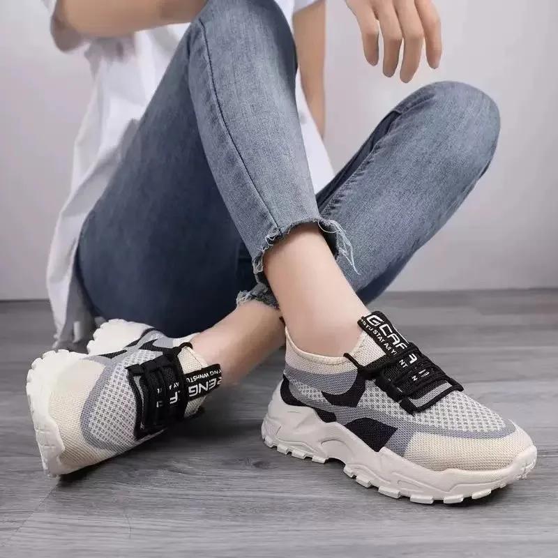 Fashion 2025 Spring New Ultra-light Running Shoes Sports Women's Shoes Mesh Non-slip Breathable Soft-soled Lightweight Casual Shoes