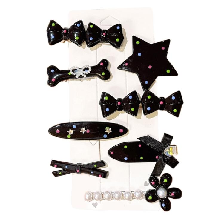 8 Stück Cartoon Sternförmige Haarspange Harz Entenschnabelspangen Stilvolle Haarnadel für Frauen Mädchen Haarstyling-Accessoires