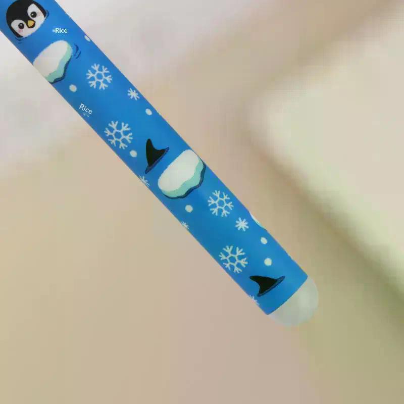 7Pcs Pen Bee Rabbit Giraffe 0.5mm Colored Pen Core Neutral Pen Cartoon Animals Erasable Gel For Writing School Supplies