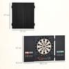 Dartboard, Electronic Digital, 12 Darts, LED, 27 Games, 51 x 6.5 x 57 cm, Black