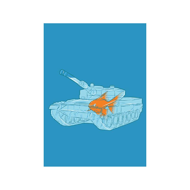 WCIC новая современная синяя простая серия танк декоративная живопись художественная ткань домашний фон украшение стены подвесная картина 15cm*21cm