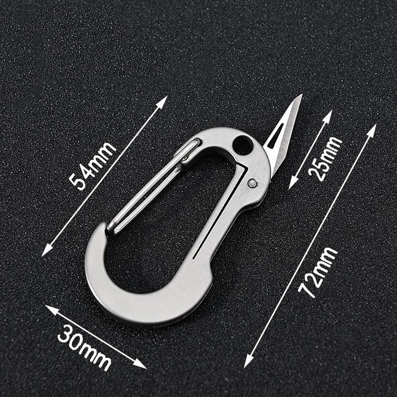 High Hardness D2 Blade Titanium Alloy Folding Knife With Key Chain Pendant Pocket Paring Knife EDC Express Sharp Outdoor Tool Gi