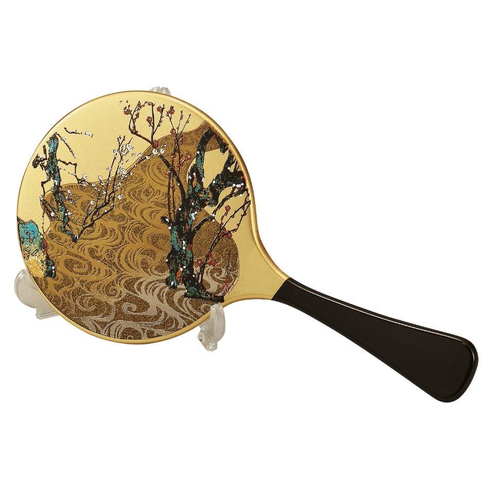 

Зеркало ручное Maeju Lacquerware Korin с цветком сливы и подставкой 5L-518