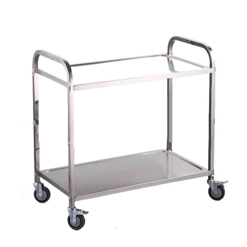 Yingbai Commercial Stainless Steel 2-Tier Serving Cart