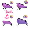 Barbie Doll Sofa Set Plastic Furniture Accessories For Dollhouse Diy Home Play Toy
