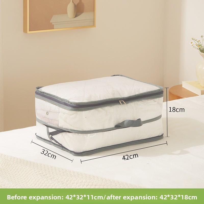 Pvc Quilt Storage Bag With Breathable Mesh Panel For Seasonal Duvet And Clothing