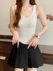 Summer Women's Knitted Vest Camisole: Sweet V-neck Sleeveless Top