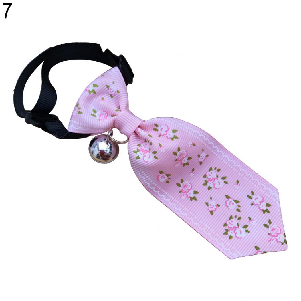 

Модный галстук для собак и кошек с подвеской в виде колокольчика, регулируемый декор для шеи для домашних животных S