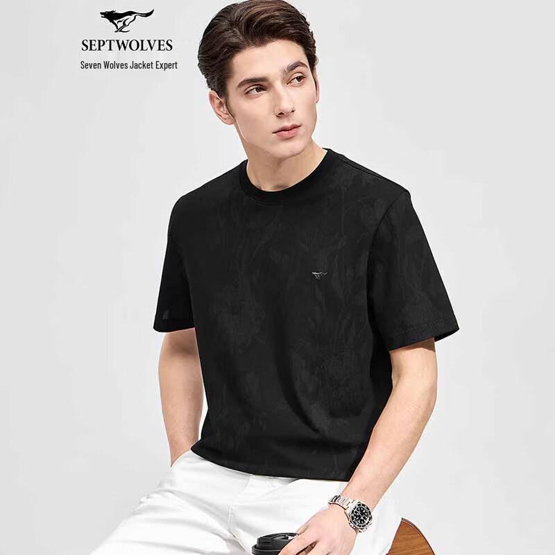 Septwolves Men s Antibacterial Cooling Modal Crew Neck T-Shirt L