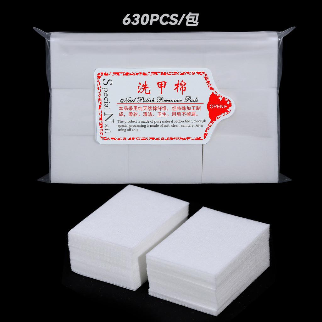 

Безворсовый хлопок для ногтей для снятия УФ-гель-лака Салфетки Бумажные подушечки Мягкие нетканые подушечки для очистки ногтей 630pcs