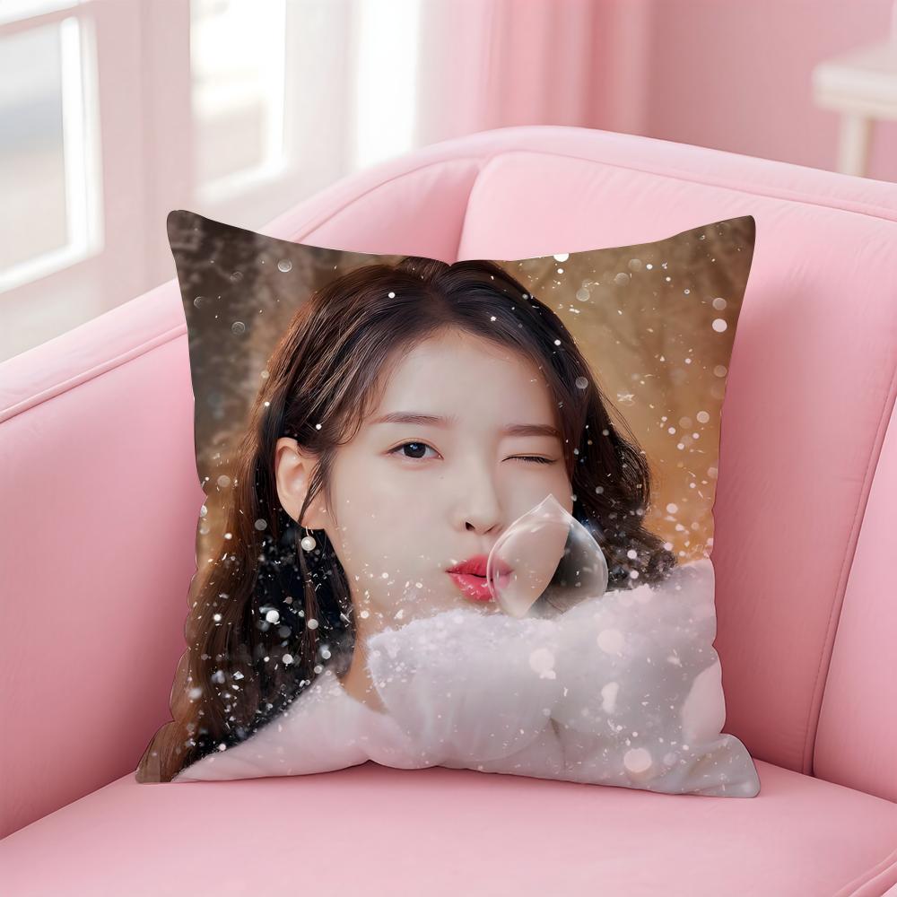 singer versatile IU LLee Jieun Cushion Cover Pillow Case Soft Skin Friendly Fabric Concealed Zipper
