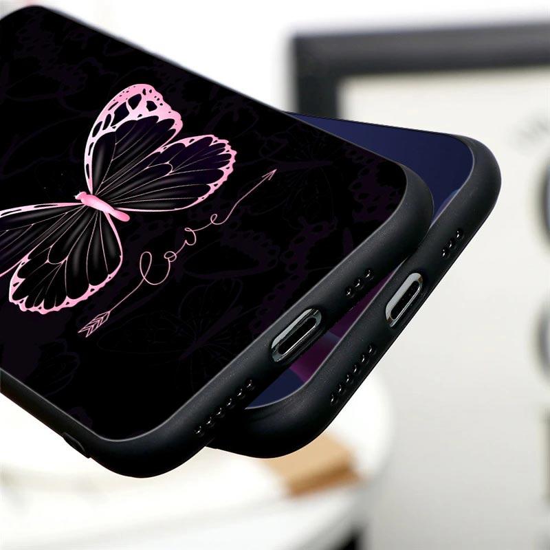 Butterfly Love Beautiful Phone Case For Apple iPhone 16 15 14 13 12 11 Pro Max XR XS Max 7 8 Plus SE2 Back Cover Silicone Cases