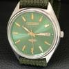 VINTAGE CITIZEN AUTOMATIC 8200 JAPAN MENS GREEN COLOR DIAL WATCH a709335-1