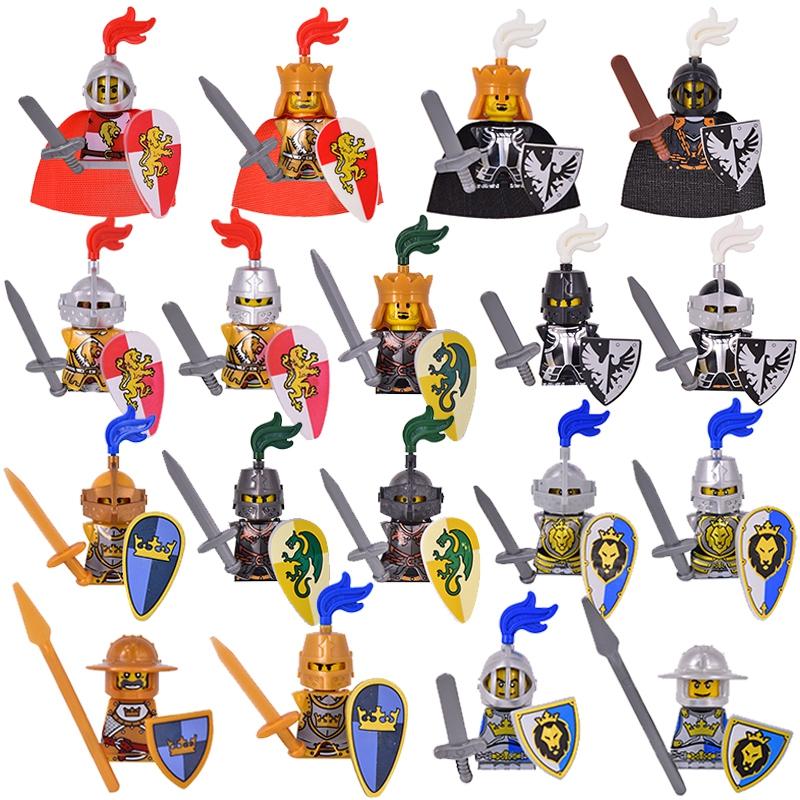 Middle Ages Roman Empire Spartan Crusader Mini Medieval Soldier Figures Model Building Blocks Bricks Toys Gift For Children