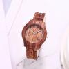Wood Grain Quartz Watch Stylish Round Dial Watch Arabic Numerals Elegant Wristwatch for Men Women Daily Wear Office Parties Dating
