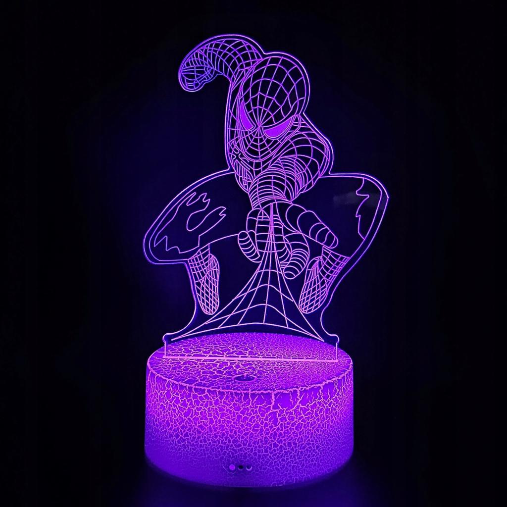 Spiderman Spider-Man 16 Led 3D Night Light For Children + Remote Control