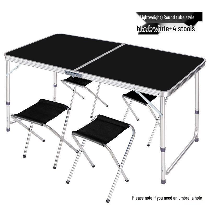 Portable Outdoor Folding Table & Chairs for Street Vendors and Camping
