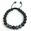 Energy Volcanic Stone Yoga Bracelet - 8mm Natural Woven Beads