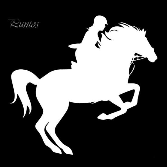 Cavalo de equitação estilo do carro adesivos janela pára-choques veículo decalque decoração esportiva