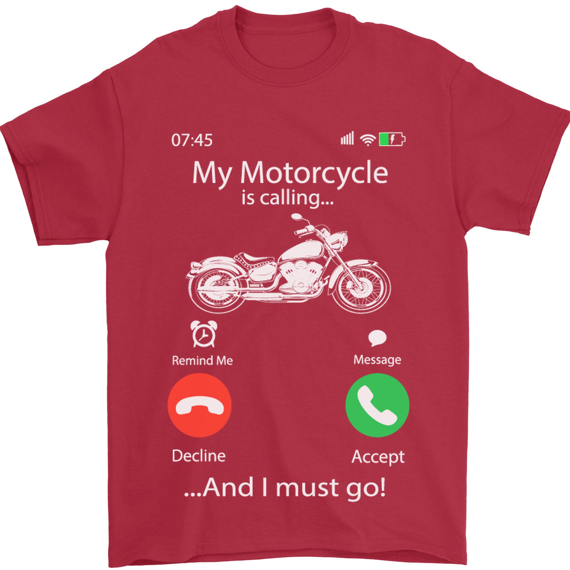 My Motorcycle Is Calling Biker Motorbike Unisexs TShirt 100 Cotton S
