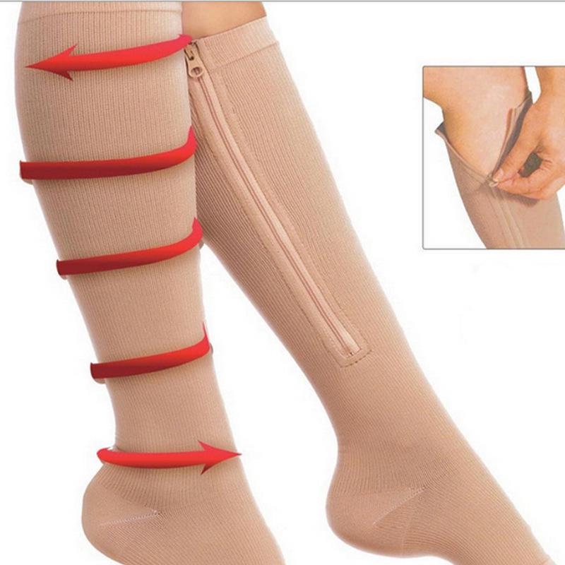 Sport Zipper Compression Socks for Vein Support