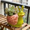 Snail flower pot courtyard garden outdoor green plant creative cartoon home office decoration vase ornament resin