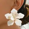 Pendientes Exagerados de Flor de Gota de Aceite para Mujer Diseño de Lujo Pendientes de Botón Accesorios de Joyería de Moda Regalo para Fiesta Boda