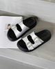 Korean Version of Casual Rhinestone Buckle Thick-soled Sandals, Niche Soft-soled Comfortable Beach Sandals with Slippers