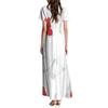 Women's Summer Casual Fashion Butterfly Print Dress V Neck Short Sleeve Dress
