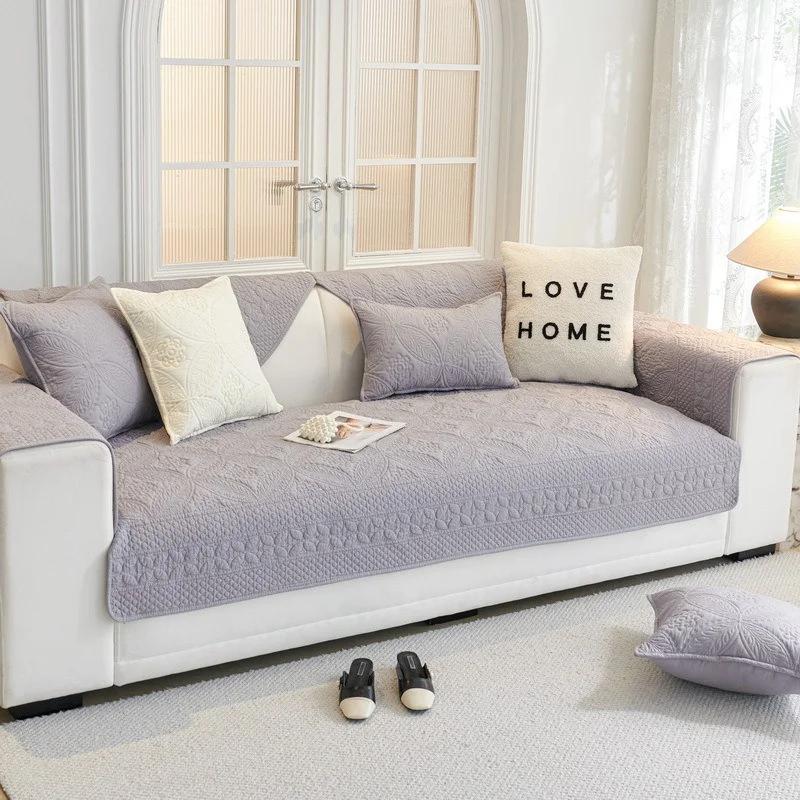 Thicken Cotton Sofa Cushion Sofa Towel Mat Non-slip Couch Cover for Living Room L Corner Sofa Towel Seat Pad Home Protection