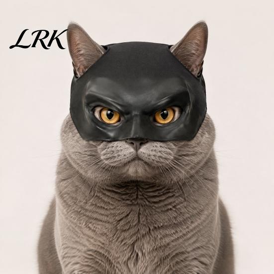 Three Dimensional Cat Mask Bat Mask, Funny Helmet, Hat Cosplay Costume, Adjustable Pet for Elastic Halloween Party Photo Props, Lightweight