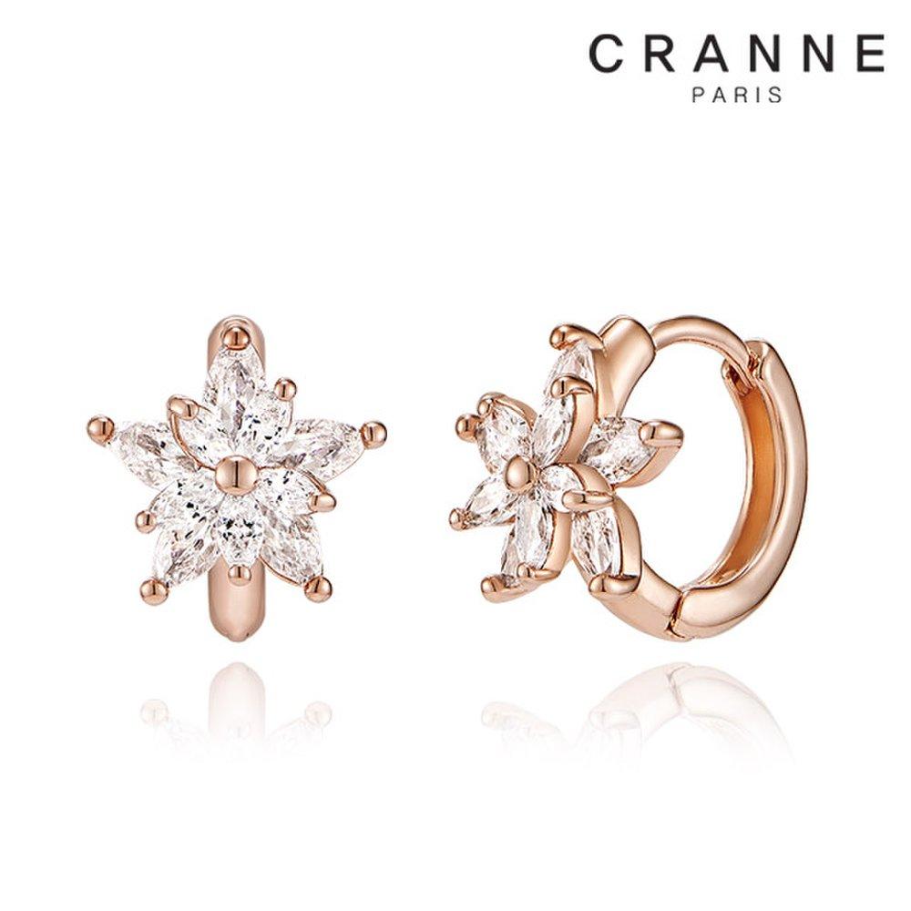 Snowflake Star Flower One-Touch Earrings C24Eb315