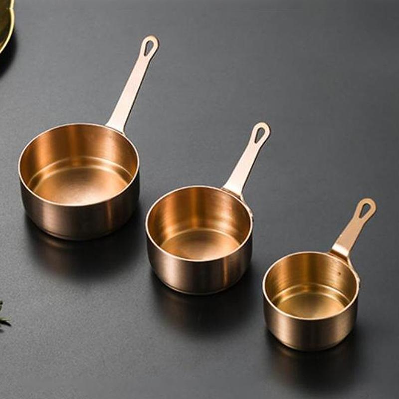 Measuring Cup Stainless Steel Sauce Cup Non-Rust 50/80/100Ml Seasoning Bowl With Handle Mini Sauce Pan Gravy
