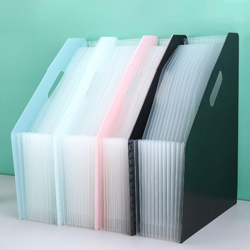 Multilayer Expanding File Folder School Office Stationery Storage Bag Slanted Vertical Organ Bag