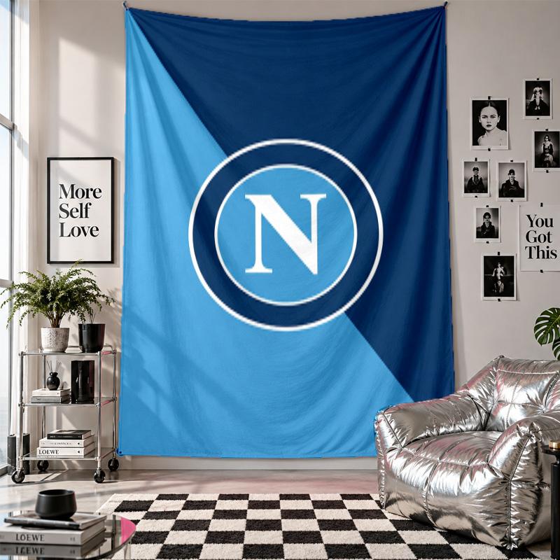 Napoli FC Wall Tapestry Home Decor Wall Hanging Cloth for Bedroom Living Room Background
