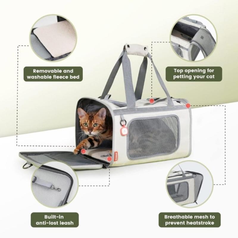 Cats-in-bag Carriers for Puppies Carry Bag Outdoor Travel Shoulder Carriers Sightseeing Bag Window