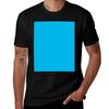 Cyan (Process) Blue Solid Color Popular Hues Patternless Shades Of Cyan Collection Hex 00b7eb Tshirt