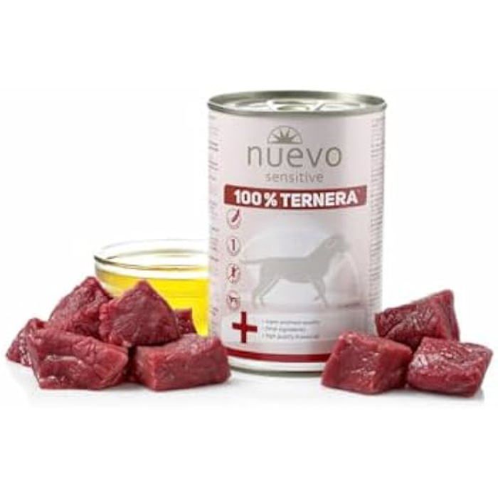 Aliment Complet - NUEVO - Pot De Chien Sensible - 100% Veau - 400 G - Sans Conservateurs