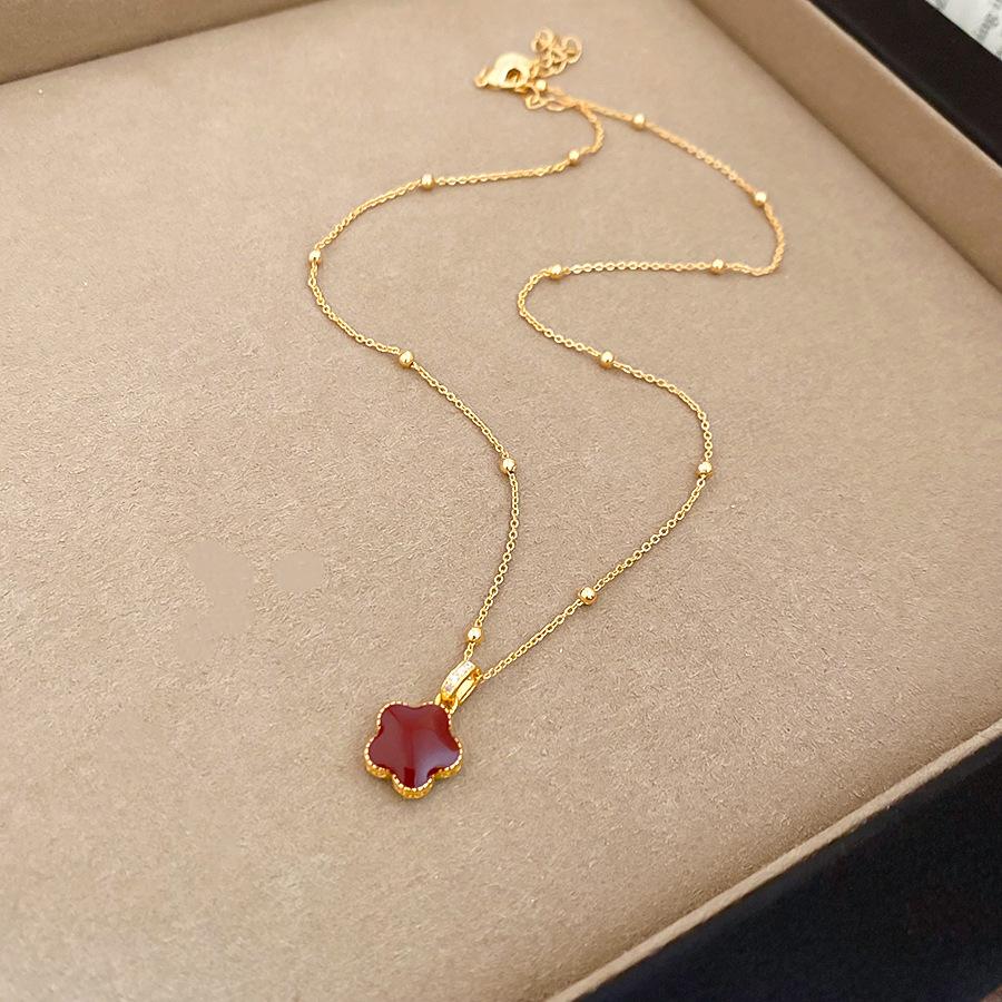 Zircon pony necklace bracelet natal year daily versatile jewelry set light luxury jewelry