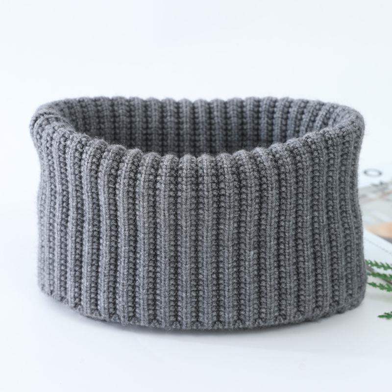 Unisex Faux Collar Cashmere Knit Scarf – Warm Neck Gaiter & Head Cover for Autumn/Winter