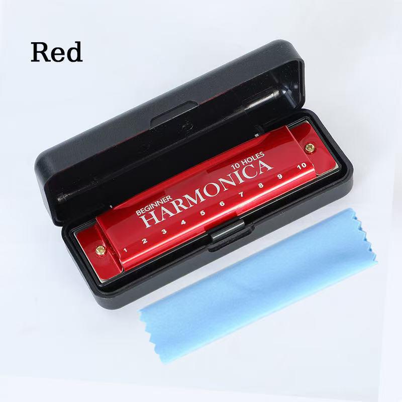 Professional Ten-Hole Metal Harmonica - Alloy Toy Musical Instrument