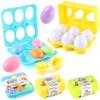 6 Smart Egg Pairings, Children'S Early Education Assembled Toy Simulation Eggs, Easter Basket Filling, Party Gifts