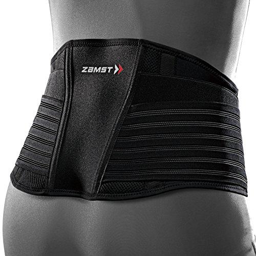 ZAMST ZW-7 Waist Support Belt for All Sports, Size L, 383703, Black