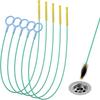 Pipe Unclogger Drain Cleaning Stick Hair Cleaning Hook Bathroom Kitchen Drain Hole Unclogger Durable Nylon Coating
