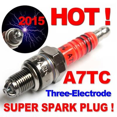 1 Stück Zündkerze 3 Elektrode A7TC A7TJC 50cc-125cc GY6 Moped Roller ATV Quads